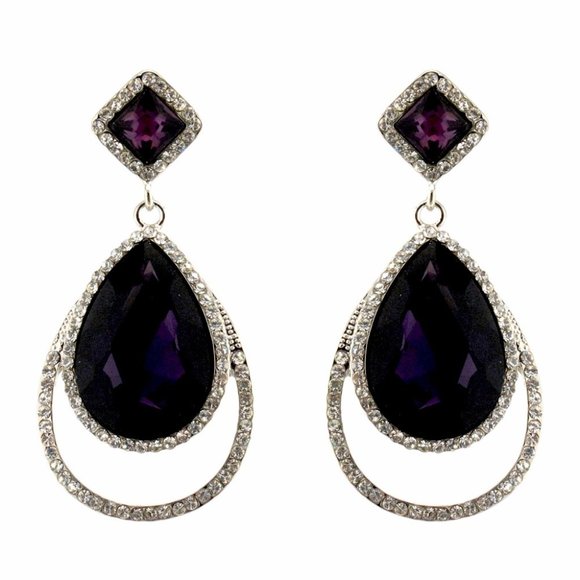 NOX ANABEL Jewelry - PURPLE EARRING TEARDROP SHAPE NX1408209